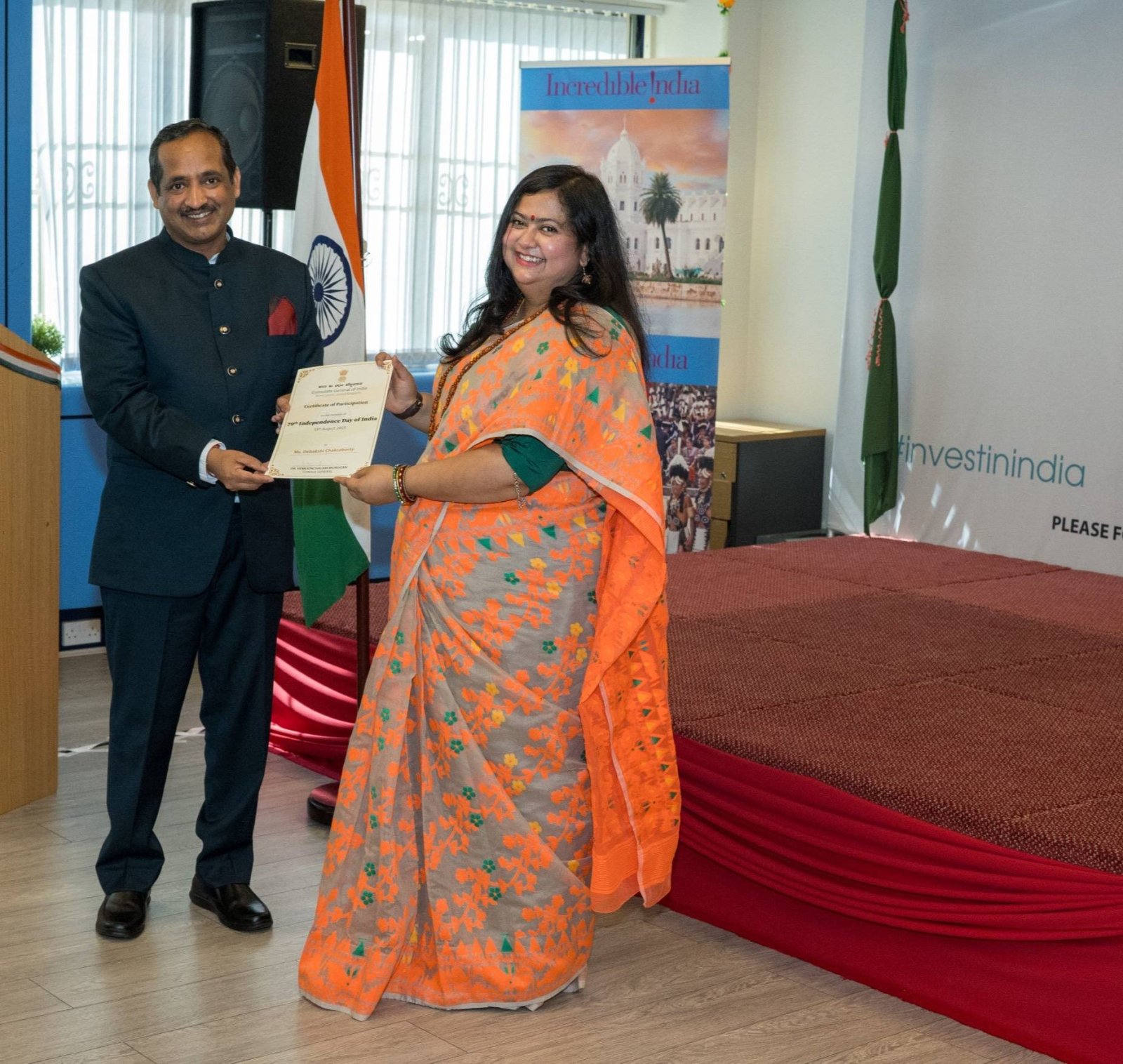 Flag Hoisting ceremony at the Consulate General of India Birmingham - 15th August, 2025