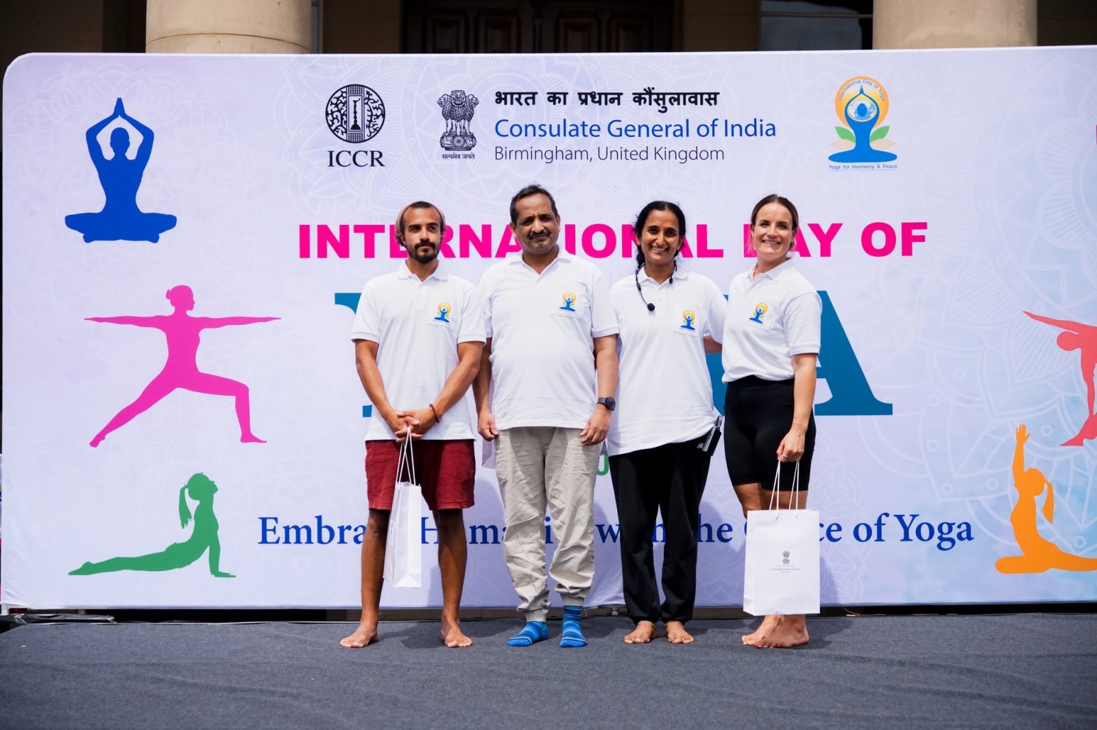 Grand celebration to mark the 12th International Day of Yoga at Victoria Square, Birmingham - 21st June 2026