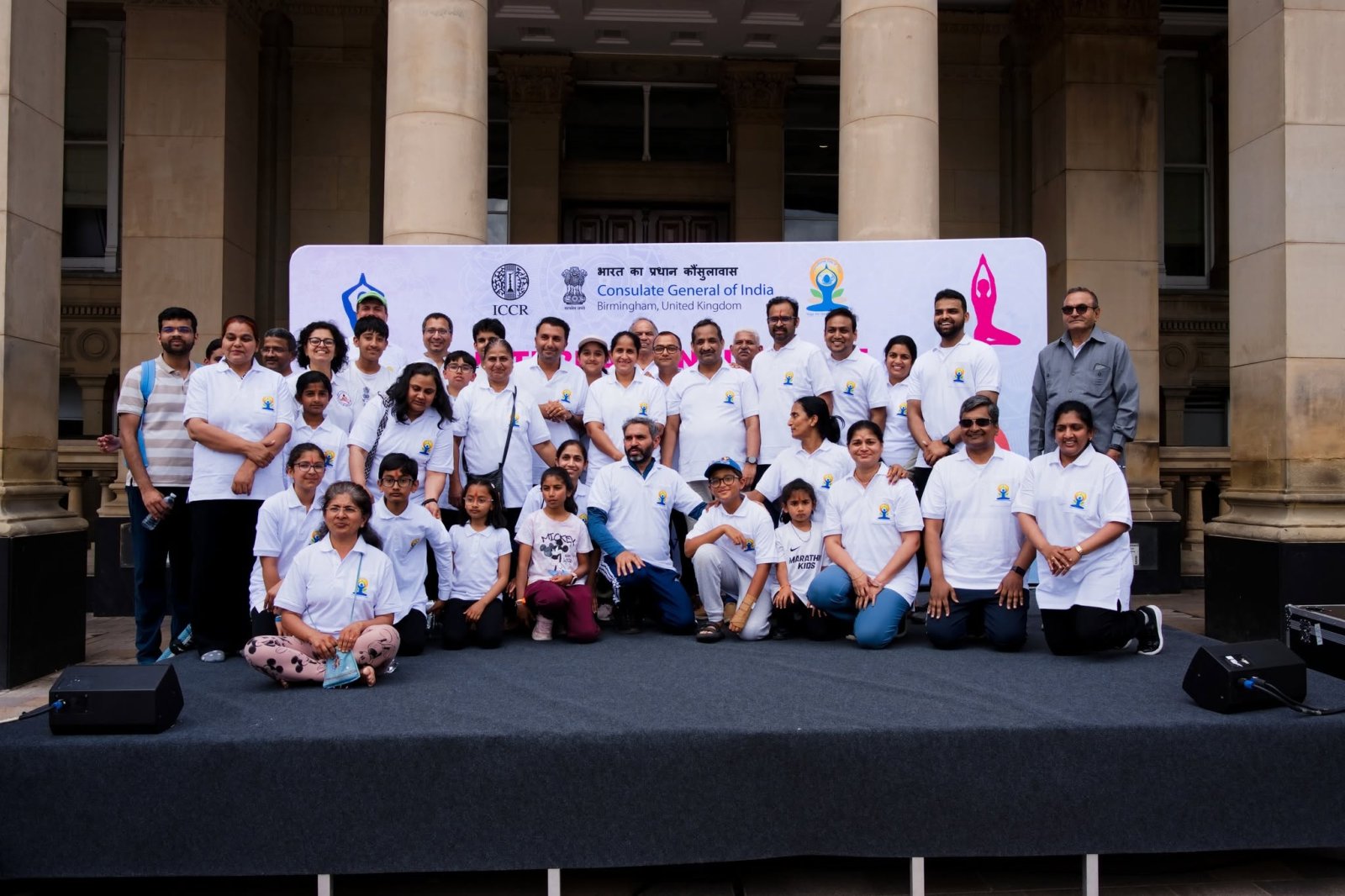 Grand celebration to mark the 12th International Day of Yoga at Victoria Square, Birmingham - 21st June 2026