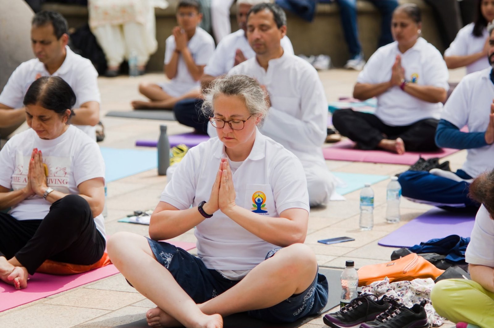 Grand celebration to mark the 12th International Day of Yoga at Victoria Square, Birmingham - 21st June 2026