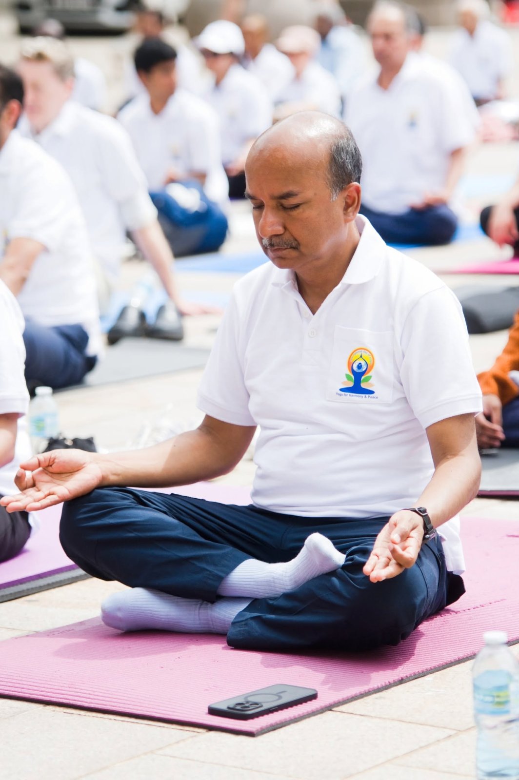 Grand celebration to mark the 12th International Day of Yoga at Victoria Square, Birmingham - 21st June 2026
