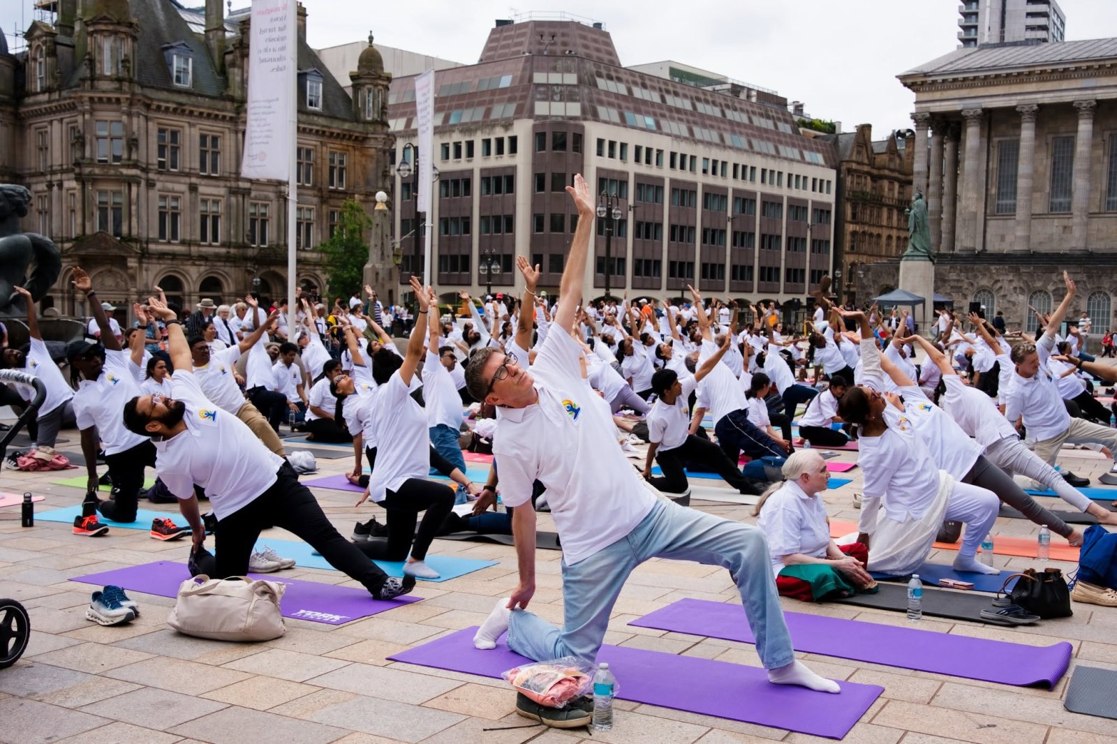 Grand celebration to mark the 12th International Day of Yoga at Victoria Square, Birmingham - 21st June 2026