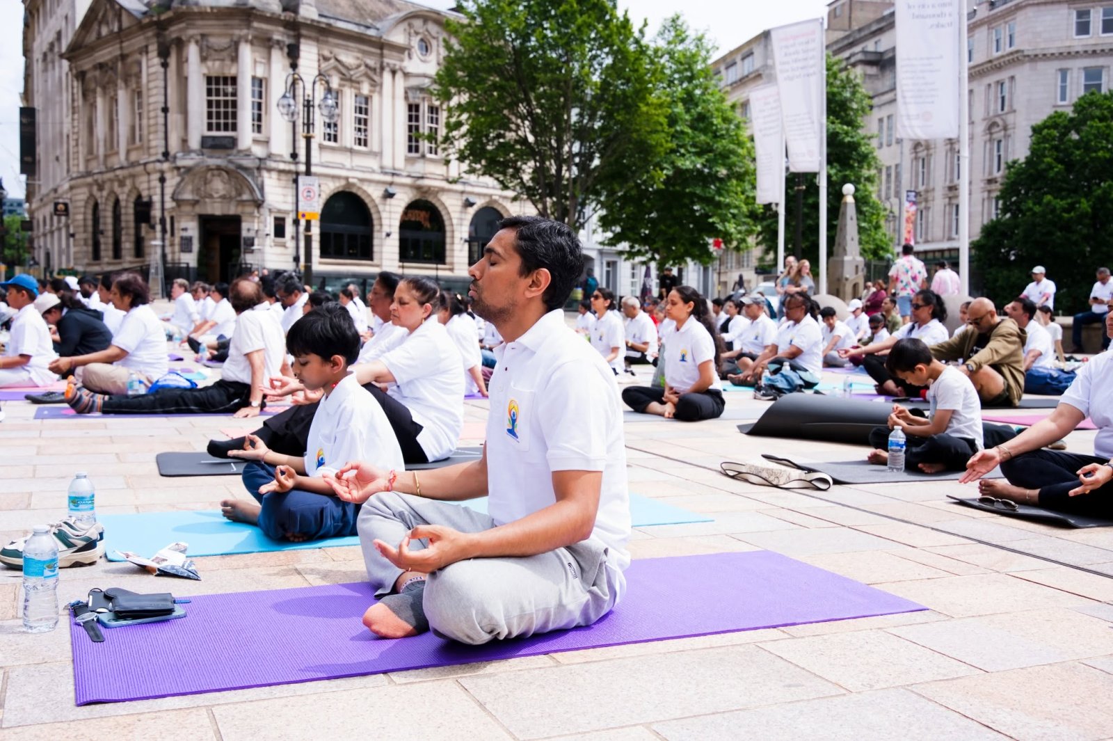Grand celebration to mark the 12th International Day of Yoga at Victoria Square, Birmingham - 21st June 2026