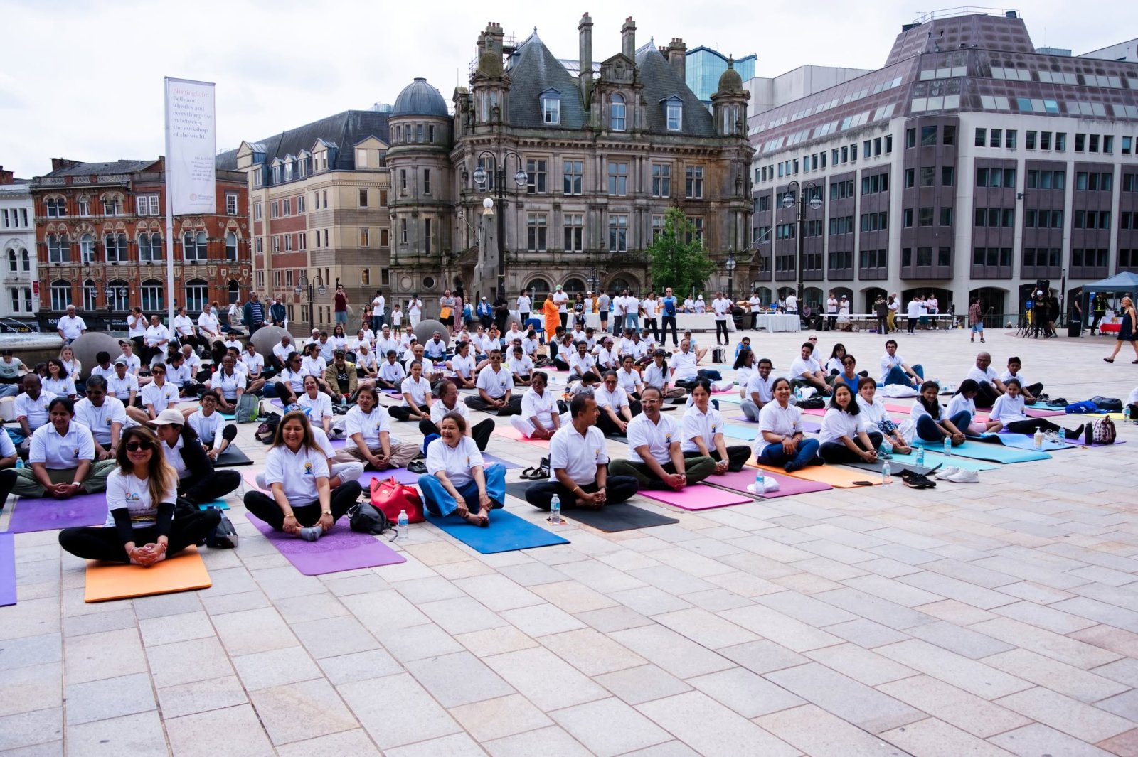 Grand celebration to mark the 12th International Day of Yoga at Victoria Square, Birmingham - 21st June 2026