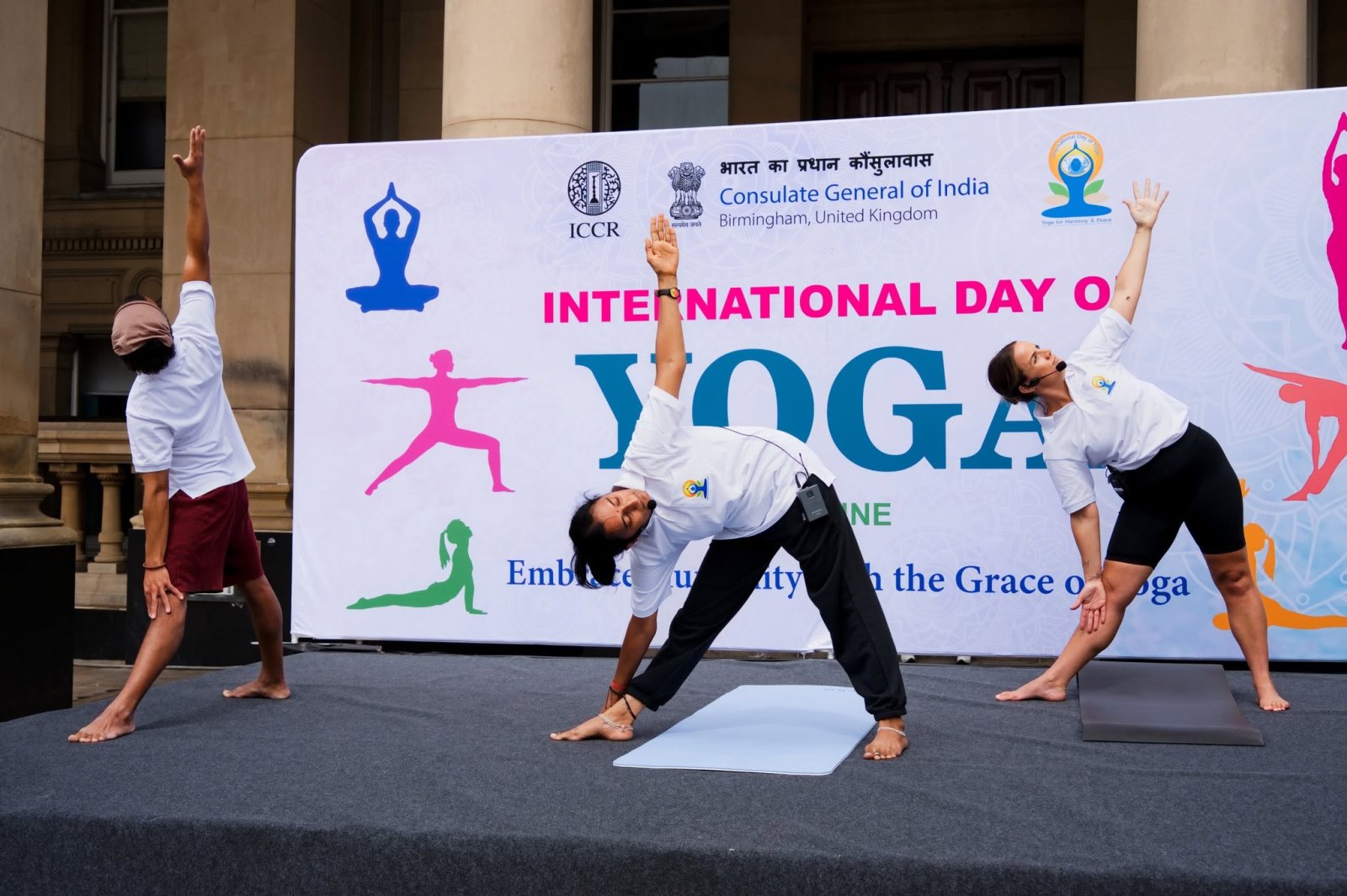 Grand celebration to mark the 12th International Day of Yoga at Victoria Square, Birmingham - 21st June 2026