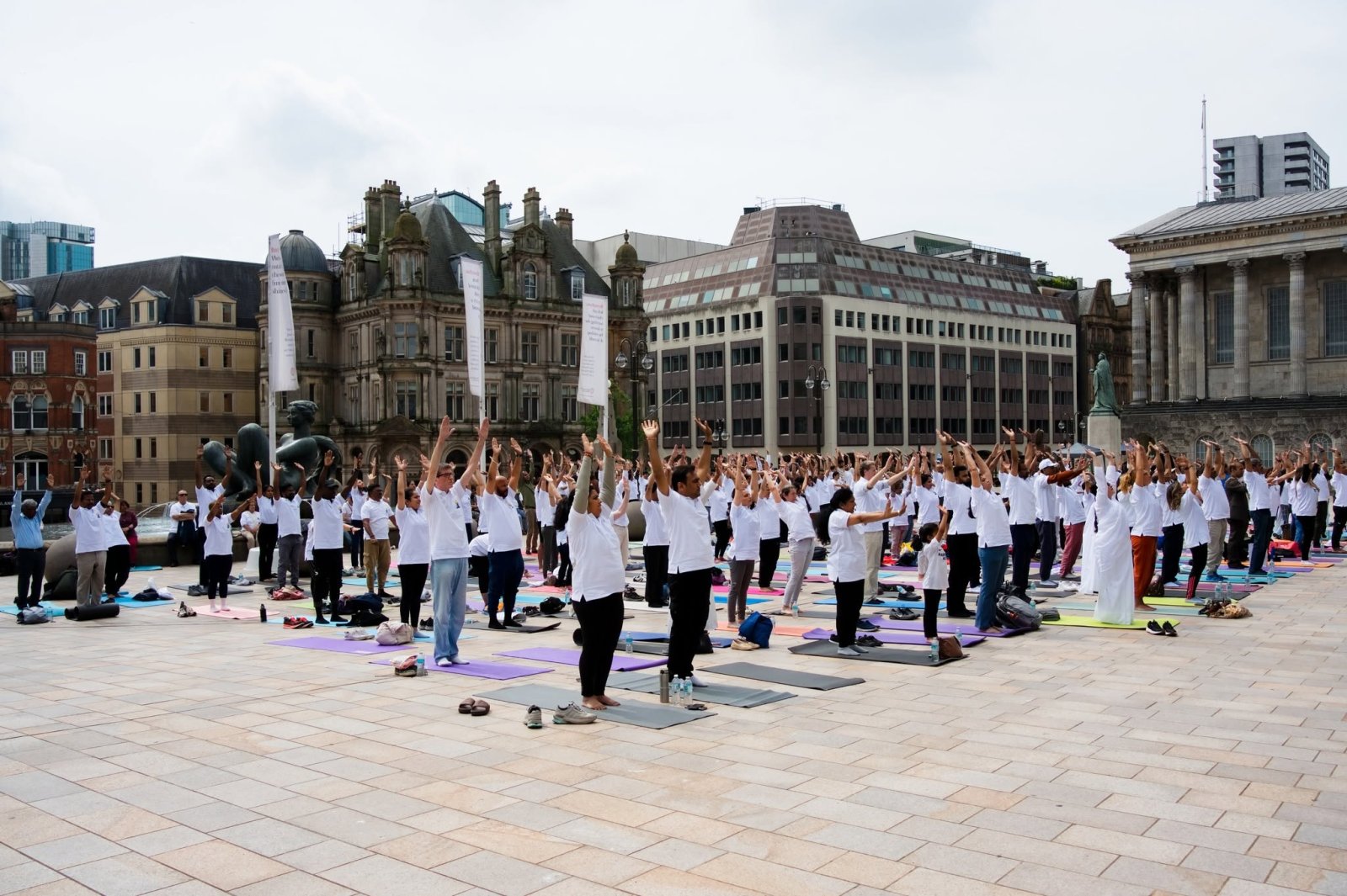 Grand celebration to mark the 12th International Day of Yoga at Victoria Square, Birmingham - 21st June 2026