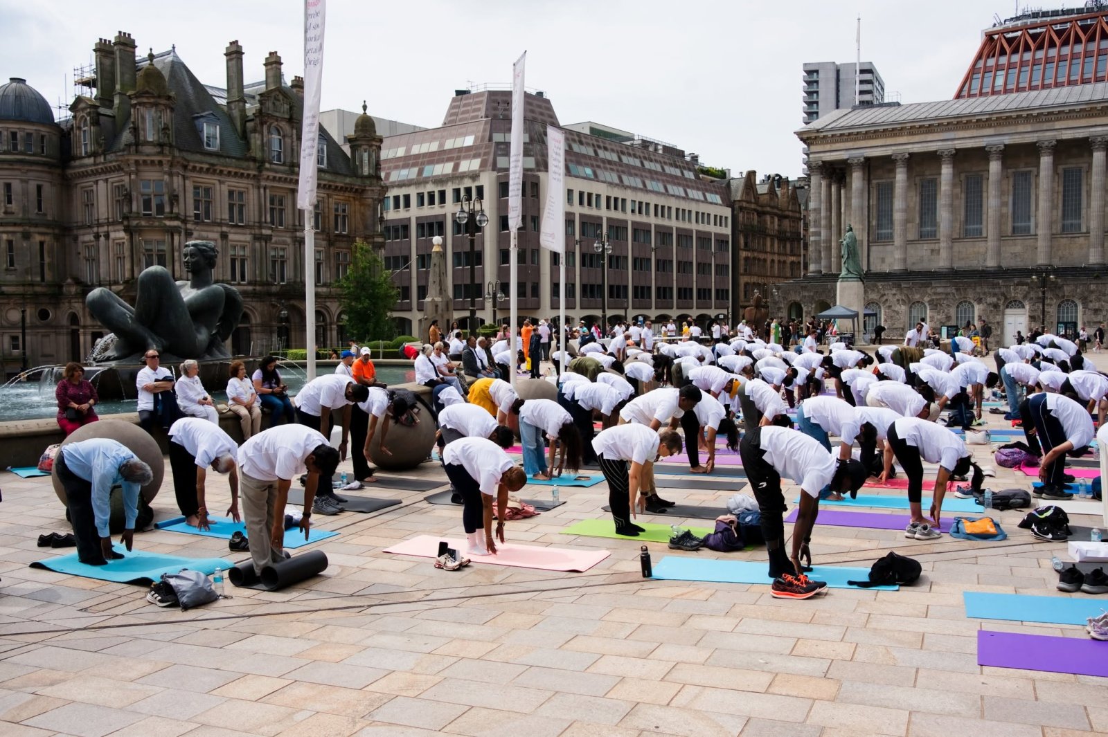 Grand celebration to mark the 12th International Day of Yoga at Victoria Square, Birmingham - 21st June 2026