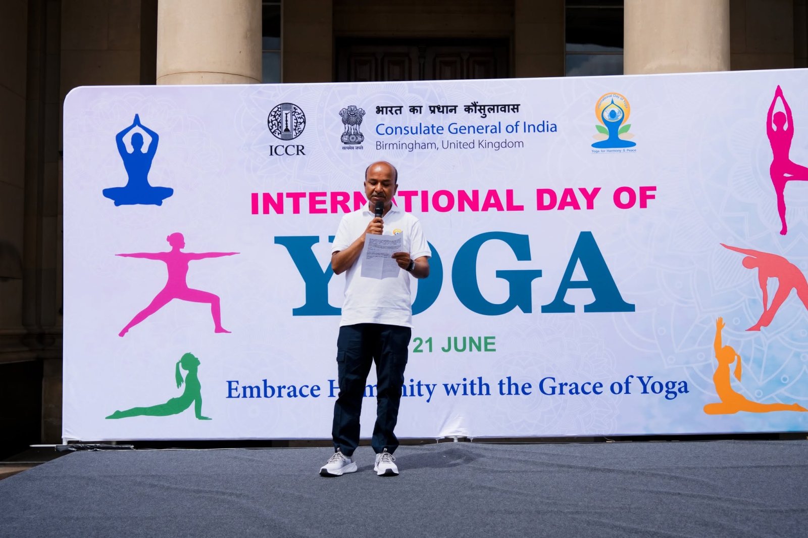 Grand celebration to mark the 12th International Day of Yoga at Victoria Square, Birmingham - 21st June 2026