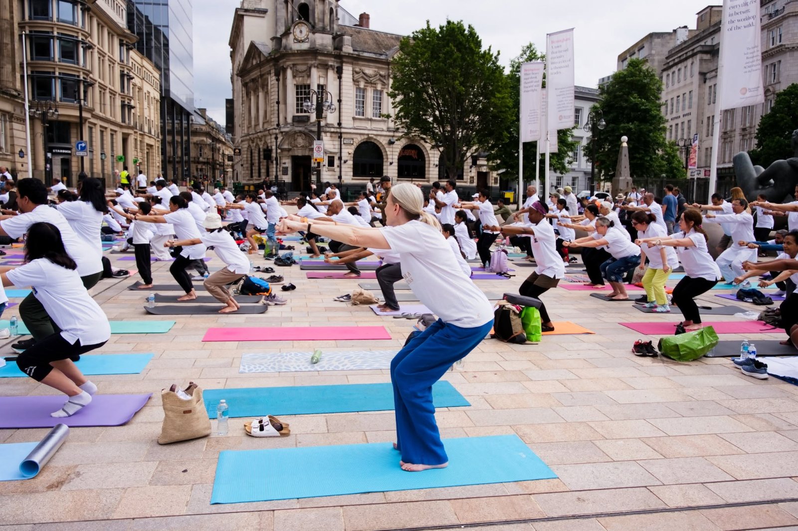 Grand celebration to mark the 12th International Day of Yoga at Victoria Square, Birmingham - 21st June 2026