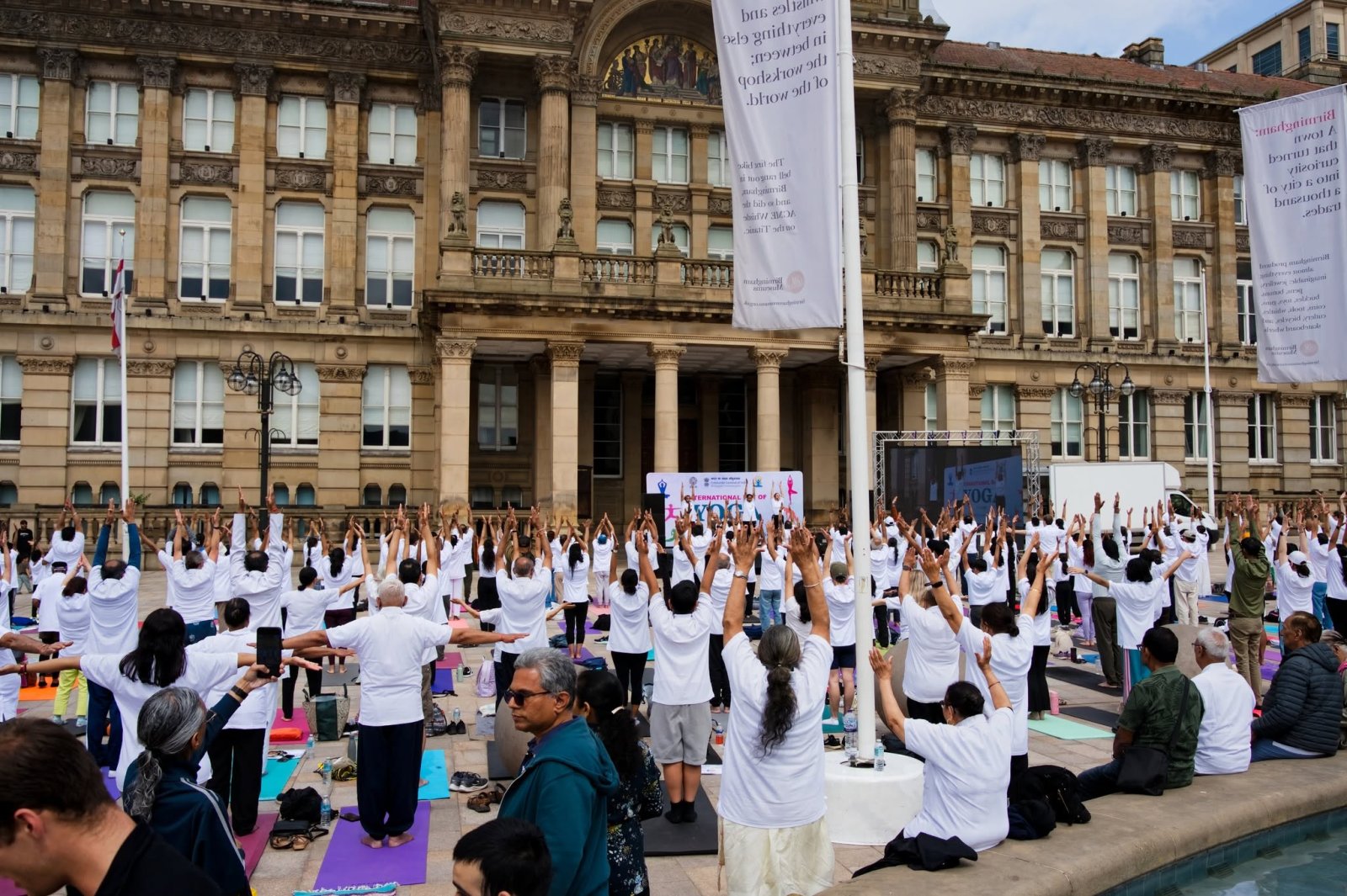 Grand celebration to mark the 12th International Day of Yoga at Victoria Square, Birmingham - 21st June 2026