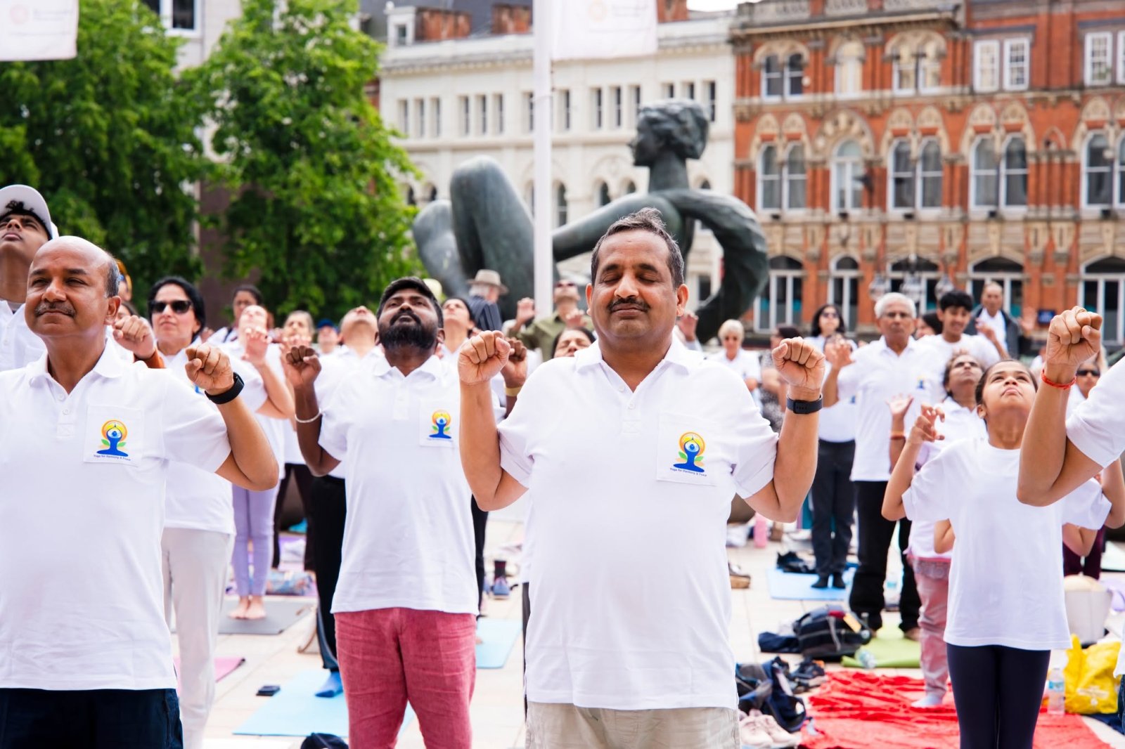 Grand celebration to mark the 12th International Day of Yoga at Victoria Square, Birmingham - 21st June 2026