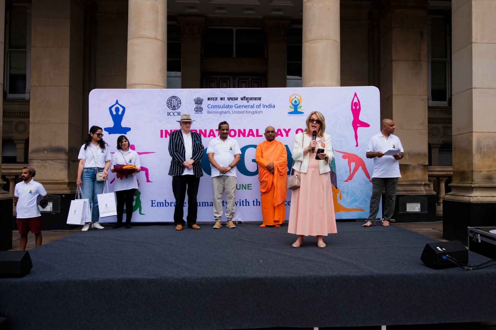 Grand celebration to mark the 12th International Day of Yoga at Victoria Square, Birmingham - 21st June 2026
