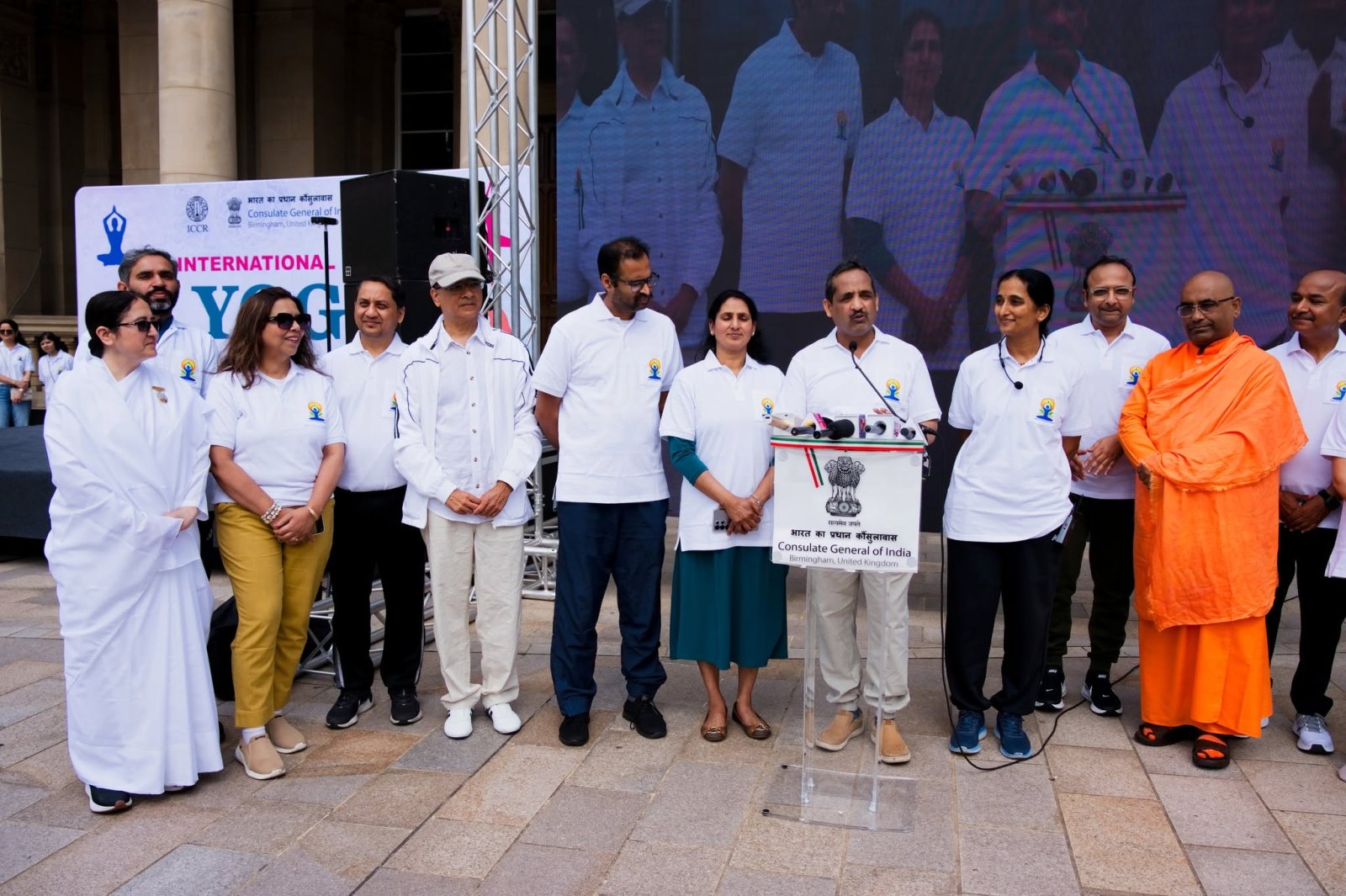 Grand celebration to mark the 12th International Day of Yoga at Victoria Square, Birmingham - 21st June 2026
