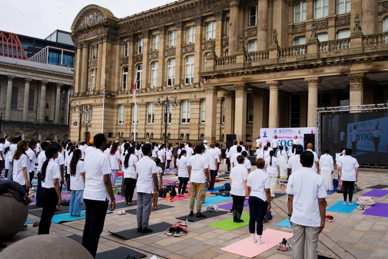 Grand celebration to mark the 12th International Day of Yoga at Victoria Square, Birmingham - 21st June 2026