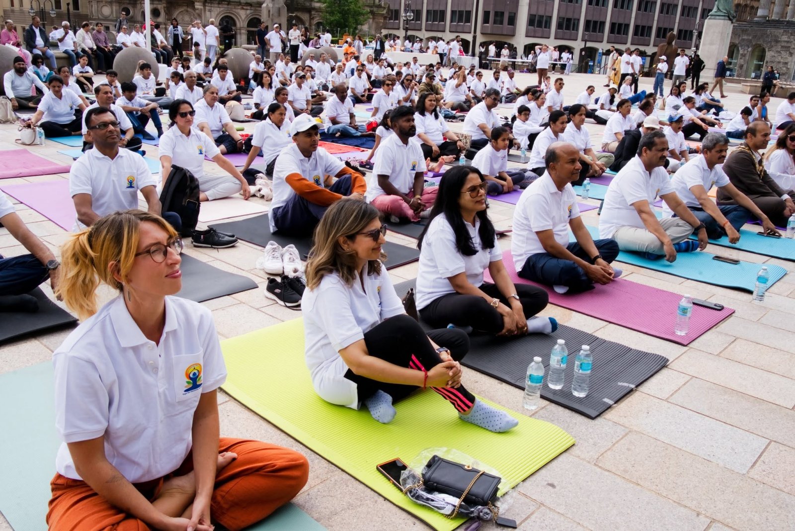 Grand celebration to mark the 12th International Day of Yoga at Victoria Square, Birmingham - 21st June 2026