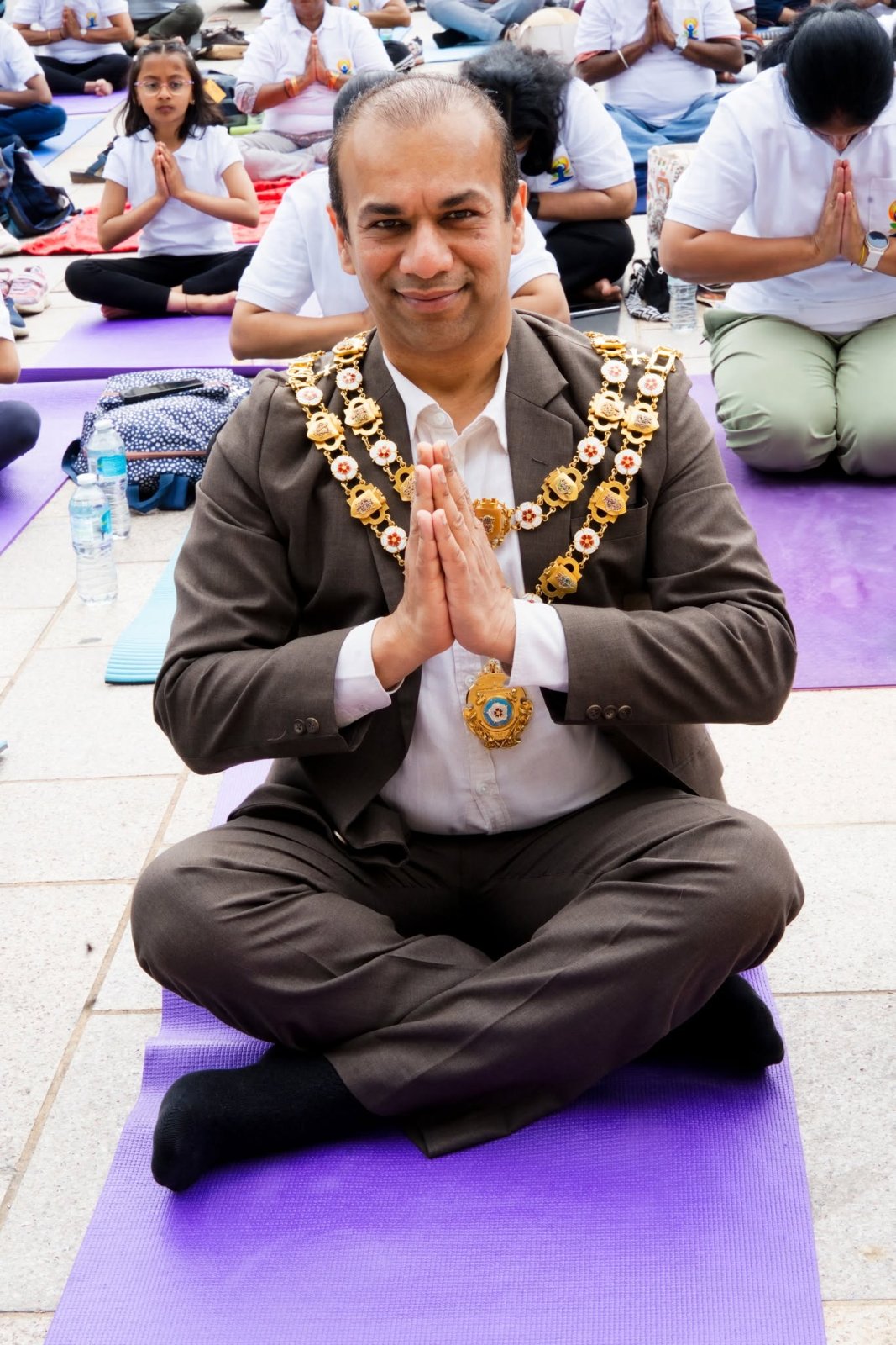 Grand celebration to mark the 12th International Day of Yoga at Victoria Square, Birmingham - 21st June 2026