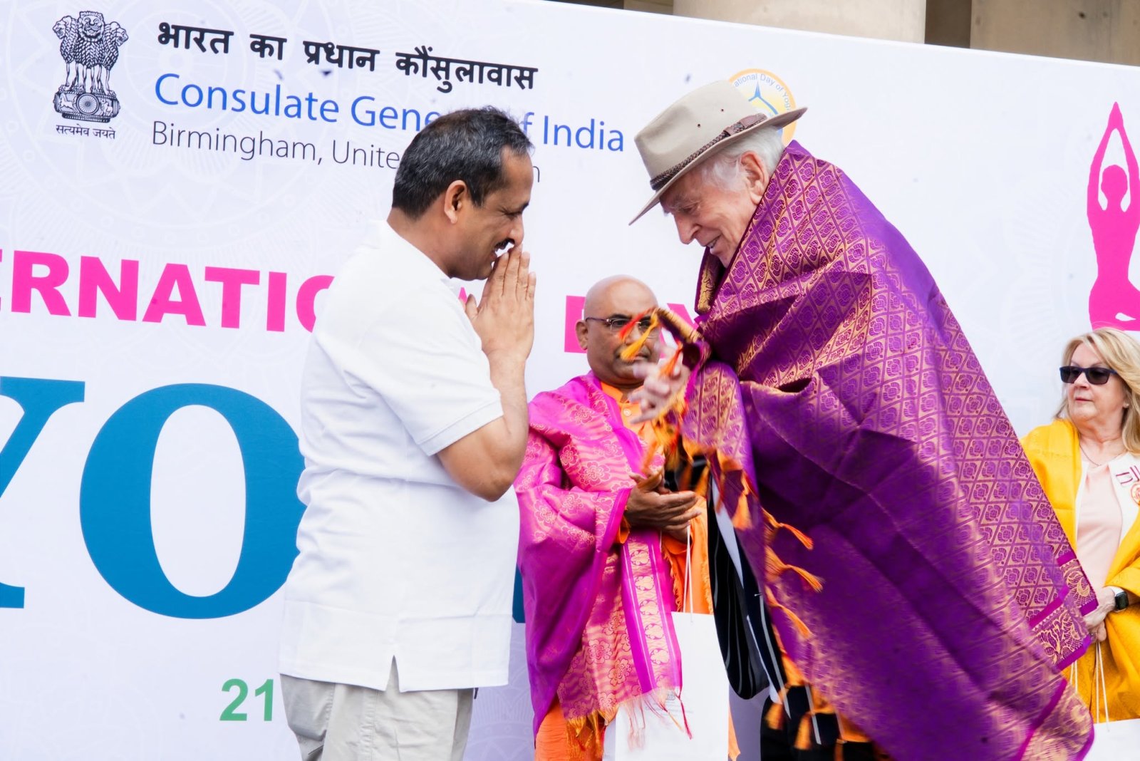Grand celebration to mark the 12th International Day of Yoga at Victoria Square, Birmingham - 21st June 2026