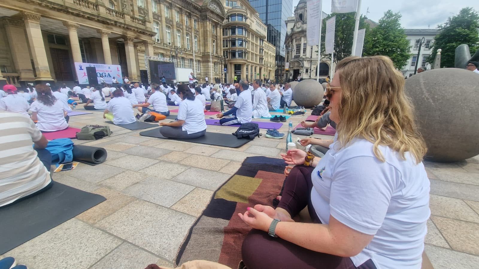 Grand celebration to mark the 12th International Day of Yoga at Victoria Square, Birmingham - 21st June 2026