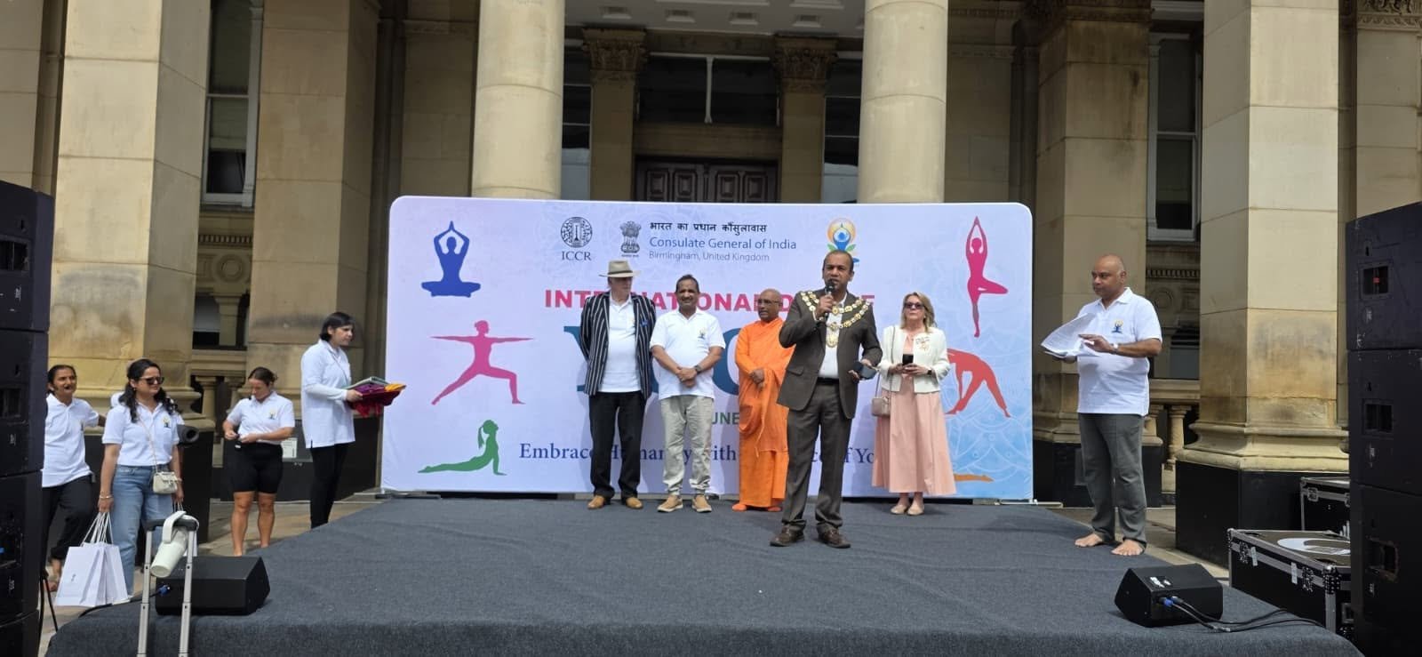 Grand celebration to mark the 12th International Day of Yoga at Victoria Square, Birmingham - 21st June 2026