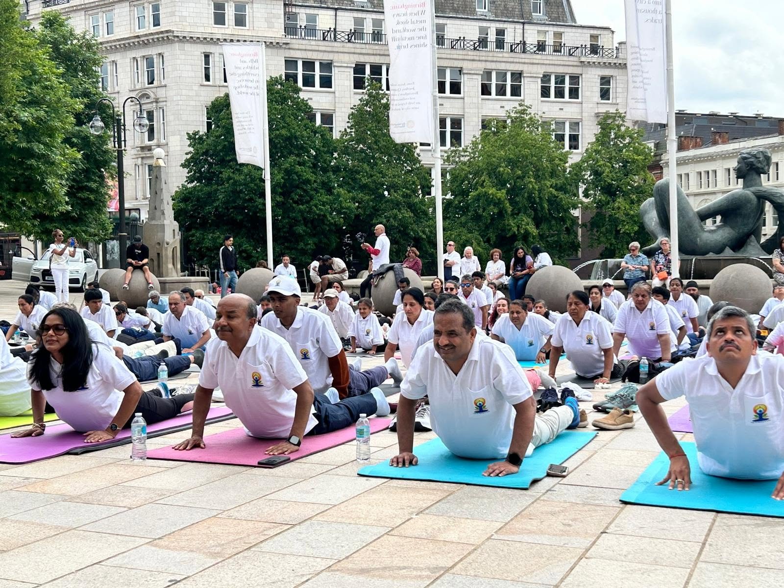 Grand celebration to mark the 12th International Day of Yoga at Victoria Square, Birmingham - 21st June 2026