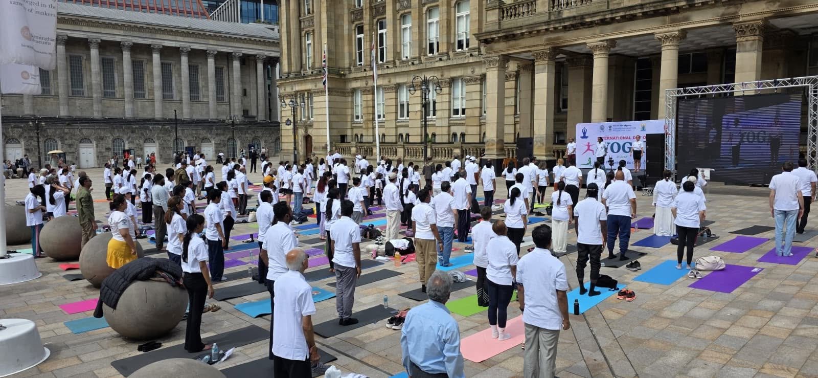 Grand celebration to mark the 12th International Day of Yoga at Victoria Square, Birmingham - 21st June 2026