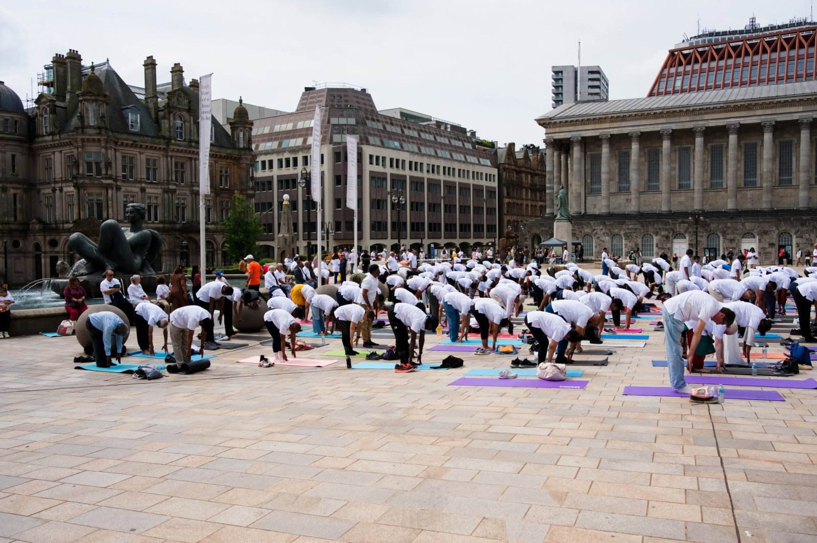 Grand celebration to mark the 12th International Day of Yoga at Victoria Square, Birmingham - 21st June 2026