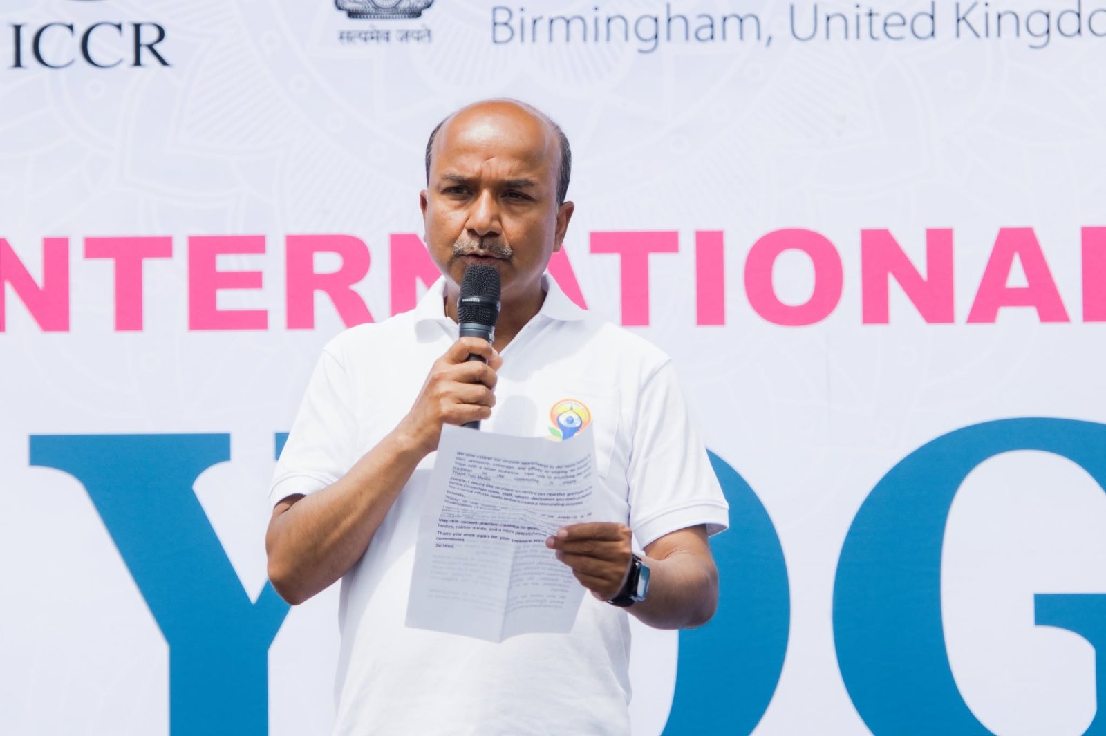 Grand celebration to mark the 12th International Day of Yoga at Victoria Square, Birmingham - 21st June 2026