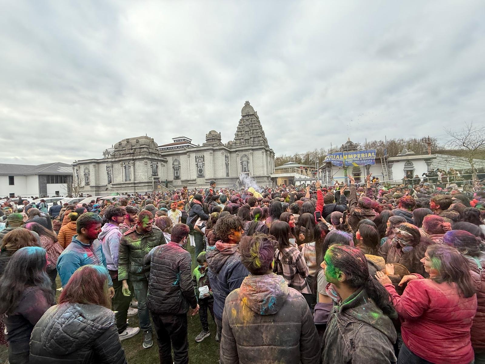 Vibrant Holi celebrations at Balaji Temple, Dudley - 16th March 2025
