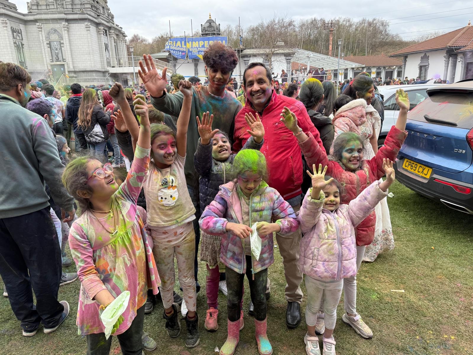 Vibrant Holi celebrations at Balaji Temple, Dudley - 16th March 2025