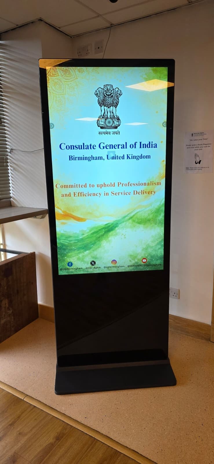 “India Insight” Digital Screen Inaugurated at Consulate General of India, Birmingham - 9 April 2026