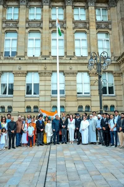 Flag Hoisting in-front of the Council House Birmingham - 15th August, 2025