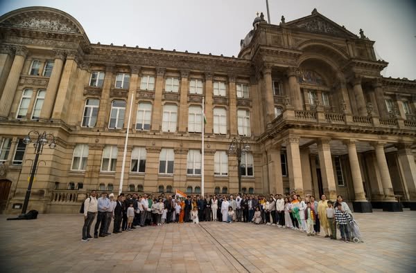 Flag Hoisting in-front of the Council House Birmingham - 15th August, 2025