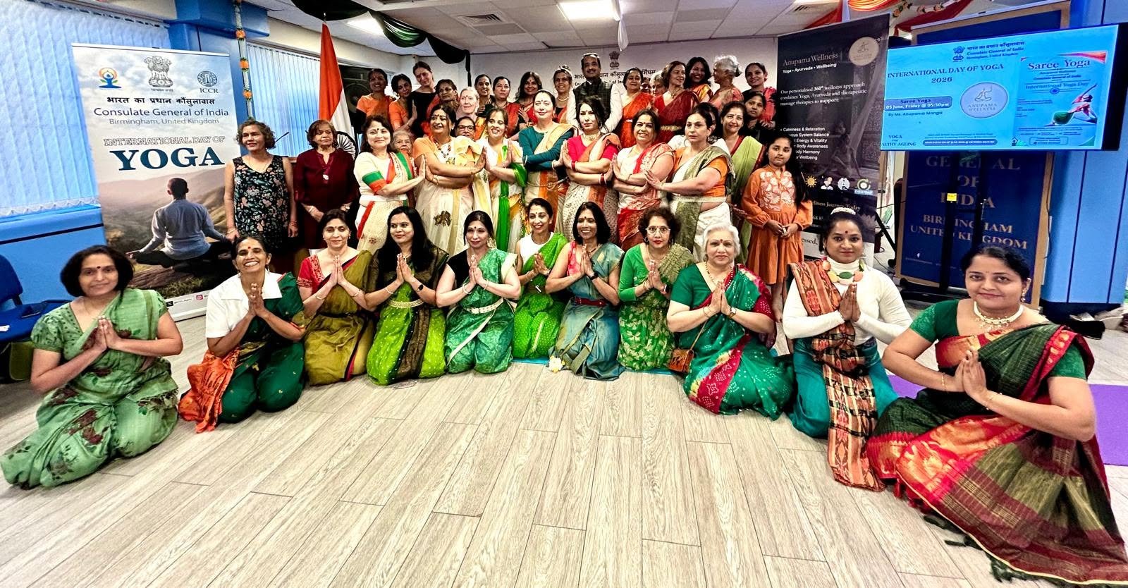 Unique “Saree Yoga” Session Celebrates Yoga and Indian Heritage at the Consulate General of India, Birmingham - 5th June, 2026