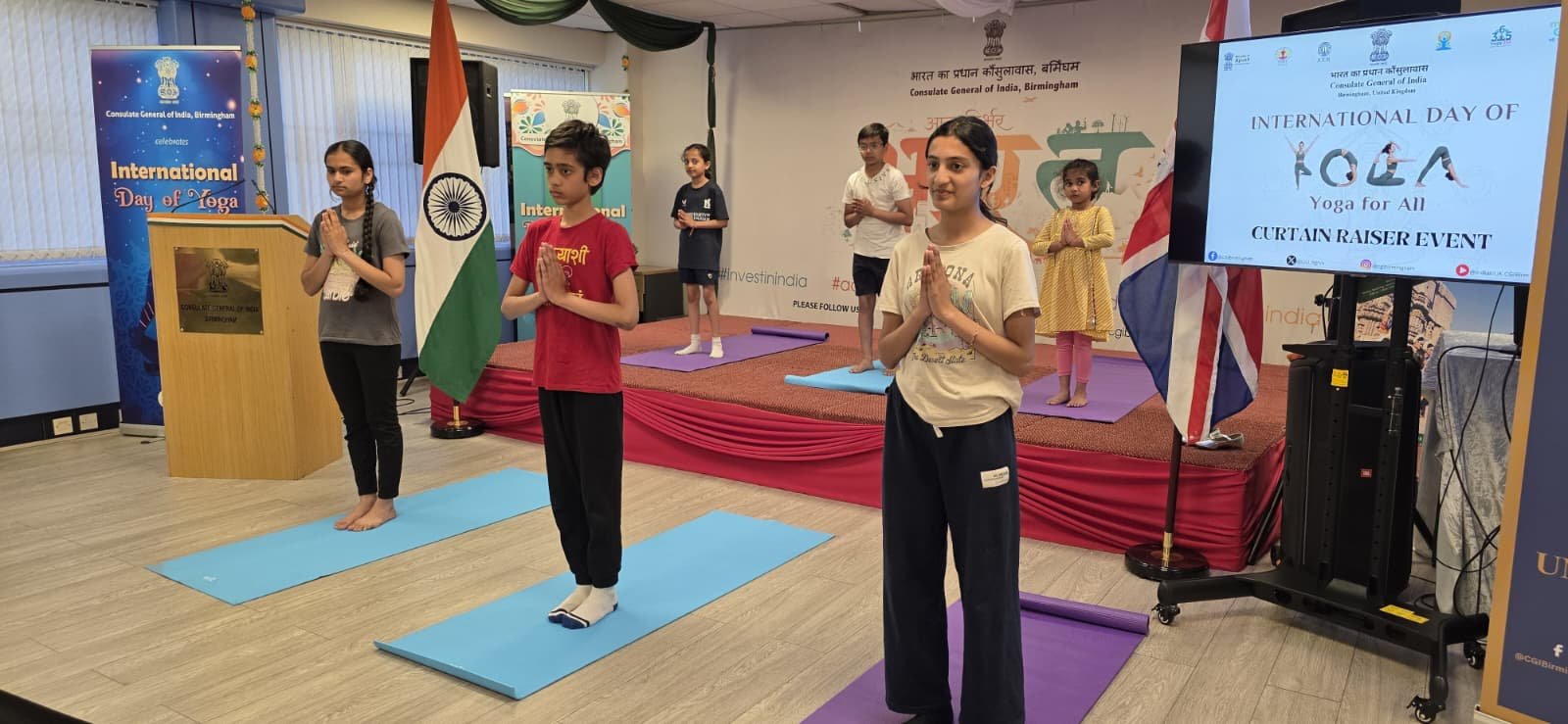 Surya Namaskar Challenge as part of the Yogasana sports competition for 12th International Day of Yoga on 28 May 2026