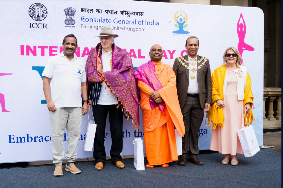 12th International Day of Yoga celebrations at the Victoria Square Birmingham - 21st June 2026