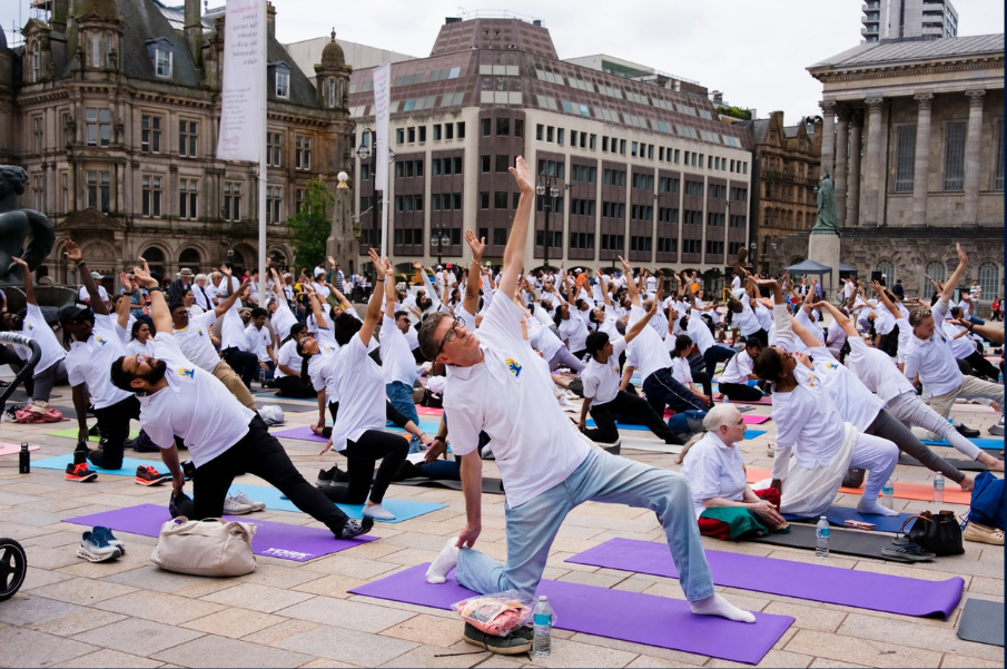 12th International Day of Yoga celebrations at the Victoria Square Birmingham - 21st June 2026
