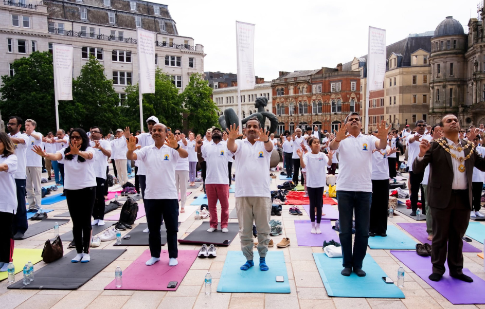 12th International Day of Yoga celebrations at the Victoria Square Birmingham - 21st June 2026